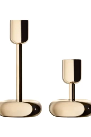 Classic Crystal Candleholder Brass